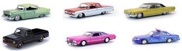 63080 California Lowriders Series 7  (Assortment of 6 pcs) 1:64